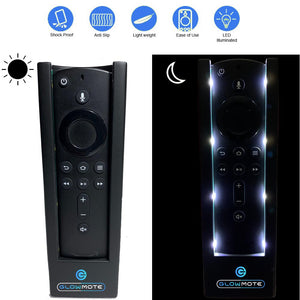 Made for Amazon Fire TV remote - Glowmote Lighted TV Remote Case - Shockproof Protective Case, Compatible with Amazon Fire TV Stick and Cube with 2nd Gen Alexa Voice Remote - Automatic Bright LED Light, Built-In Rechargeable Battery - Glowmote