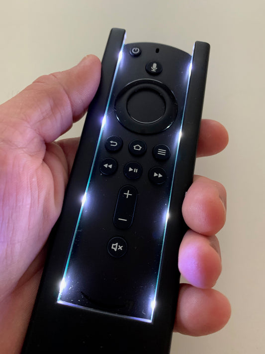 Made for Amazon Fire TV remote - Glowmote Lighted TV Remote Case - Shockproof Protective Case, Compatible with Amazon Fire TV Stick and Cube with 2nd Gen Alexa Voice Remote - Automatic Bright LED Light, Built-In Rechargeable Battery - Glowmote
